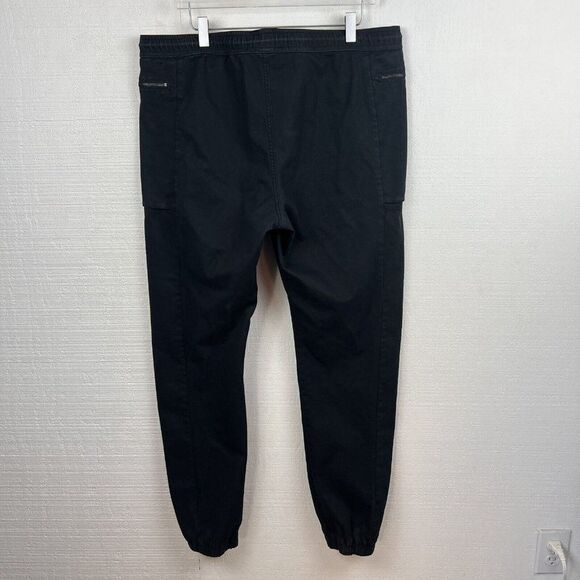 Saks Fifth Avenue X Anthony Davis Joggers L Mens Black Drawstring Cotton Blend - Picture 5 of 8